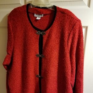 Eccotoo Red Asian Faux Jacket 2X
